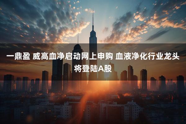 一鼎盈 威高血净启动网上申购 血液净化行业龙头将登陆A股