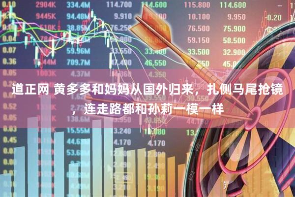 道正网 黄多多和妈妈从国外归来，扎侧马尾抢镜，连走路都和孙莉一模一样
