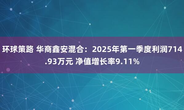 环球策路 华商鑫安混合：2025年第一季度利润714.93万元 净值增长率9.11%