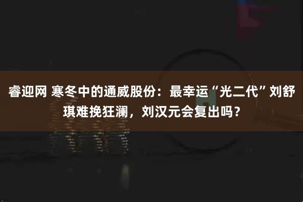睿迎网 寒冬中的通威股份：最幸运“光二代”刘舒琪难挽狂澜，刘汉元会复出吗？