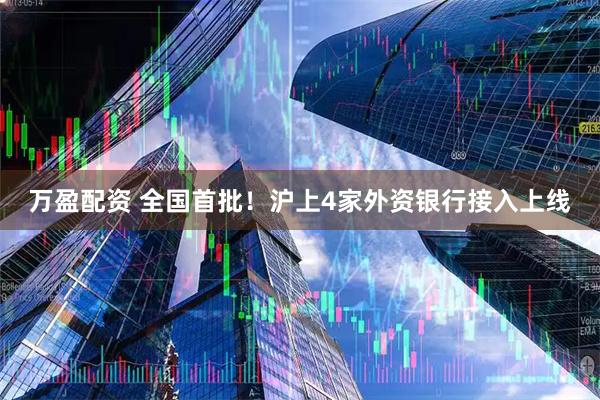万盈配资 全国首批!沪上4家外资银行接入上线